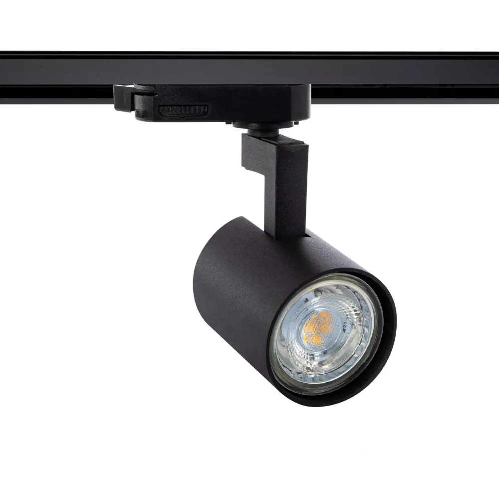Éclairage sur rail triphasé Jiuk interopérable avec ampoule LED GU10 en acrylique dépoli