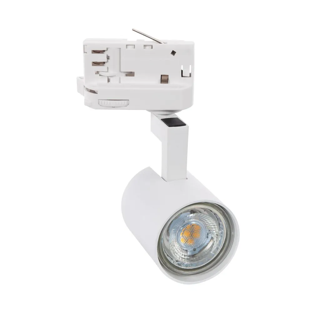 Éclairage sur rail triphasé Jiuk interopérable avec ampoule LED GU10 en acrylique dépoli