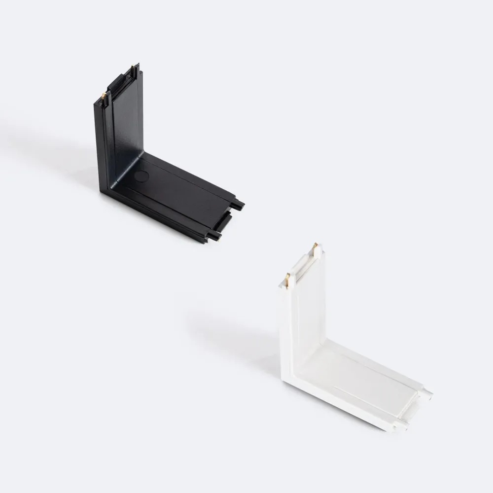 Connecteur en L vertical 48V pour rail magnétique SuperSlim 25 mm saillant