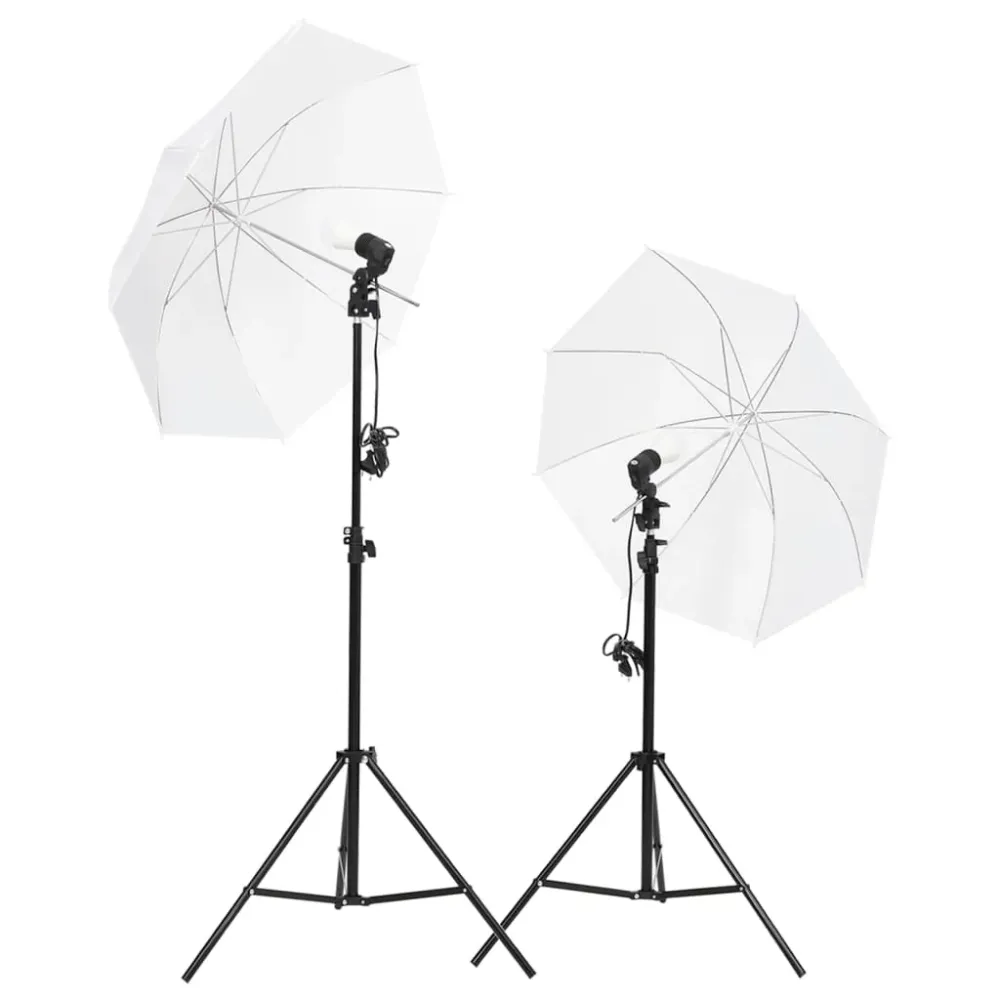Kit d'éclairage de studio avec trépieds et parapluies blanc 02_0042392