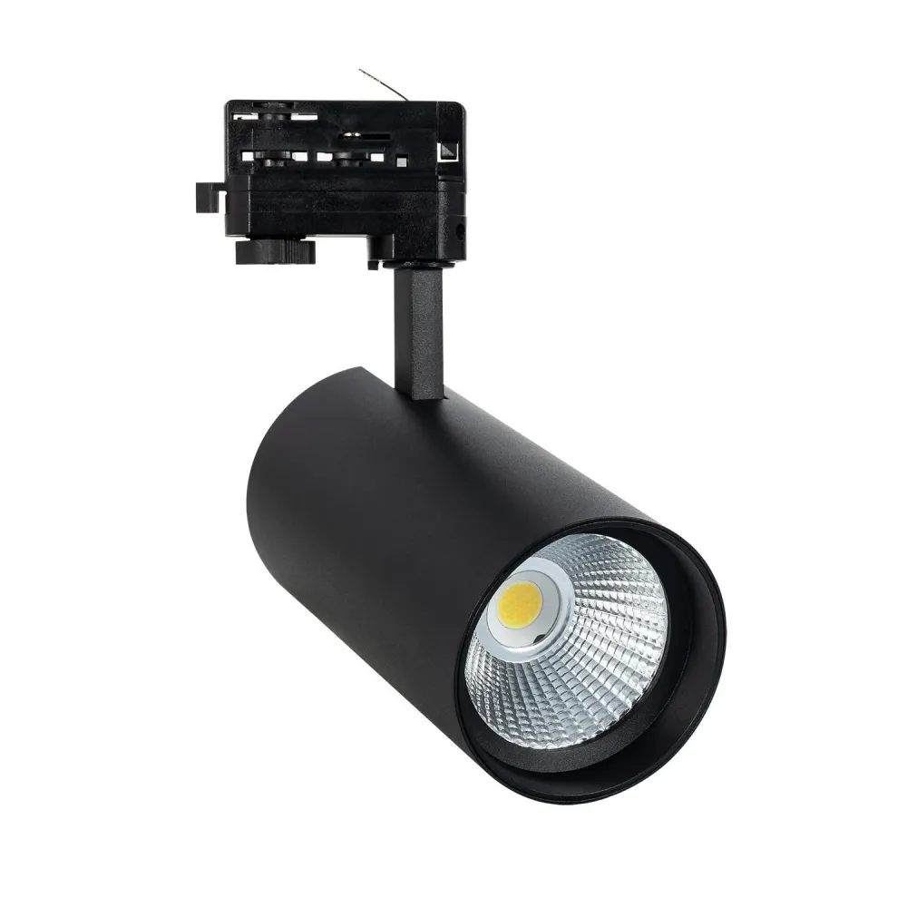 Plafonnier Design Moderne Projecteur LED en rail triphasé 40W d'Angelo CCT LIFUD couleur noire