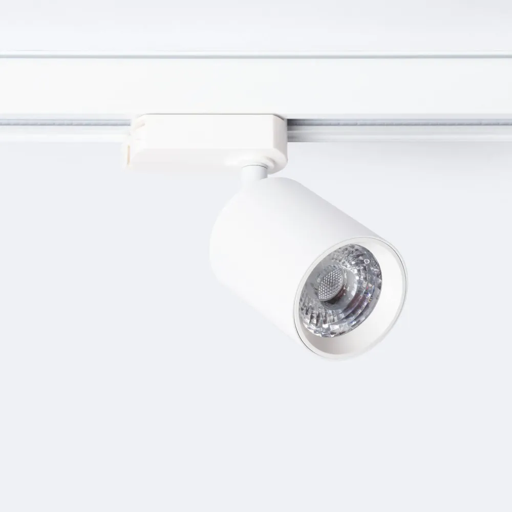 Projecteur LED 10W sur Rail Monophasé Mallet Réglable Couleur Blanche