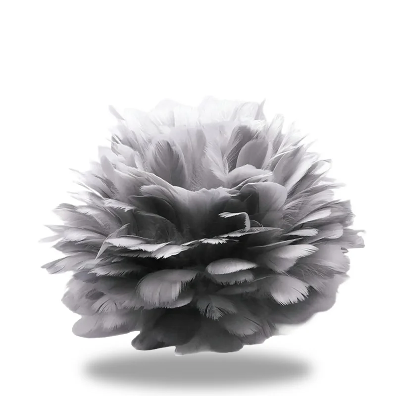 Abat Jour Plume Noir