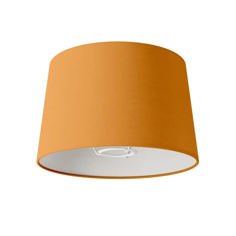 Abat-jour Athena avec douille E27 pour lampe de table ou sur pied - Fabriqué en Italie - Toile mandarine