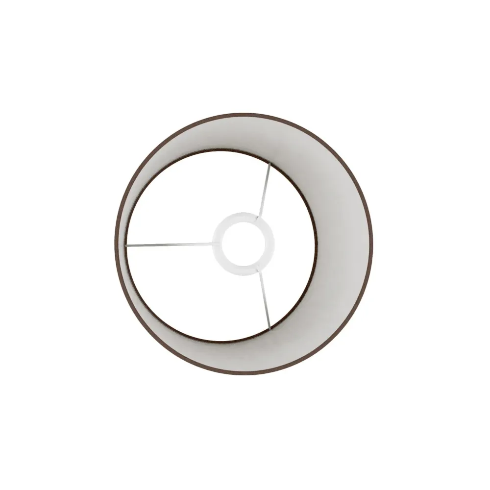 Abat-jour Athena avec douille E27 pour lampe de table ou sur pied - Fabriqué en Italie - Camelot Marron