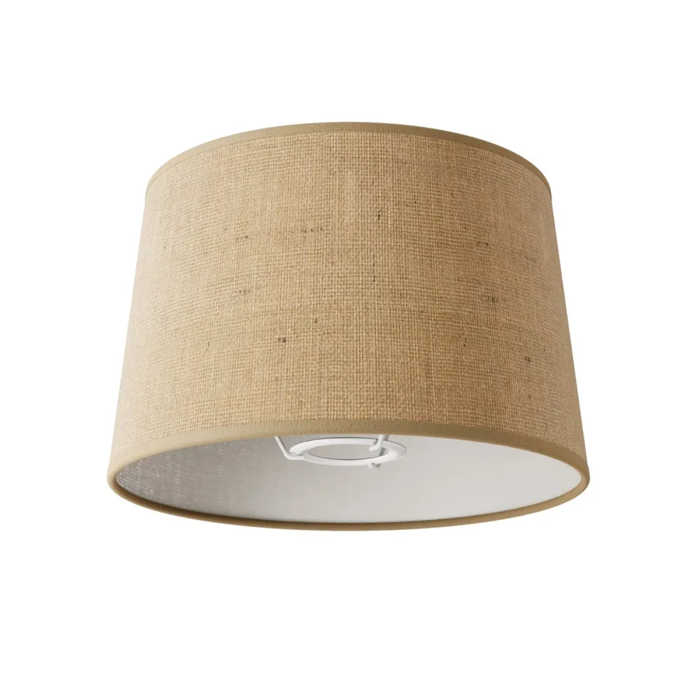 Abat-jour Athena avec douille E27 pour lampe de table - Fabriqué en Italie - Jute naturelle
