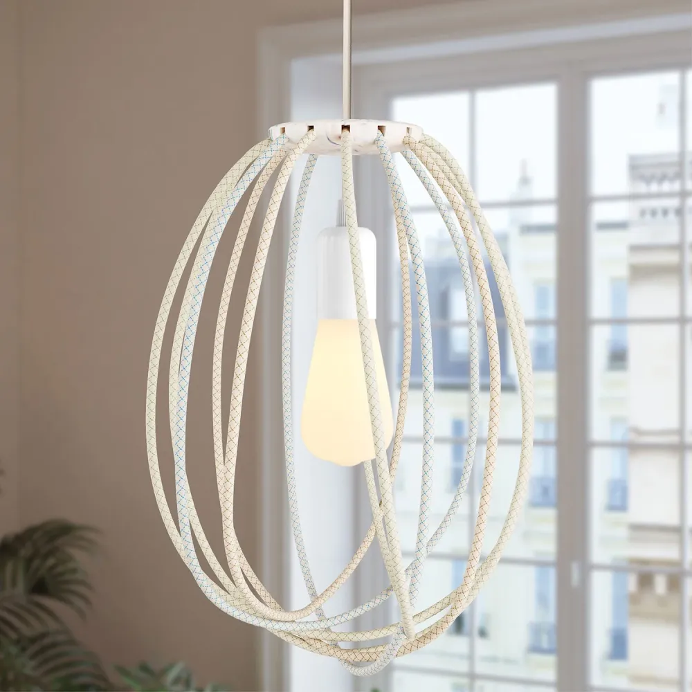 Abat-jour Cablò multicolore 100 cm et câbles Losange