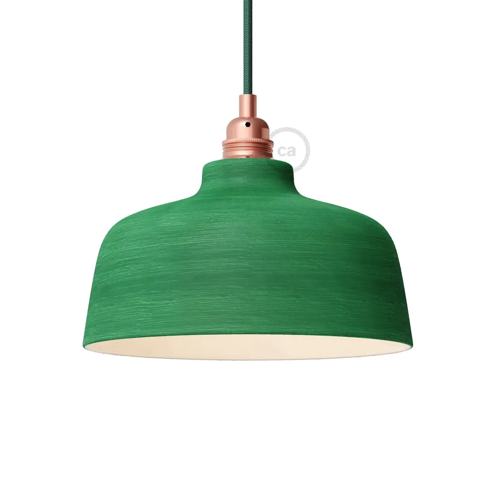 Abat-jour Coppa en céramique, collection Materia - Made Italy - Evergreen strié