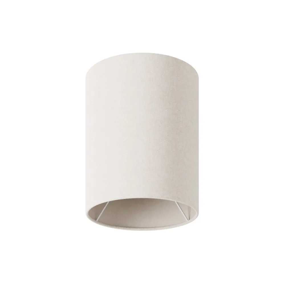 Abat-jour Cylindre S en tissu avec douille E27 - Fabriqué en Italie - Laine Sable