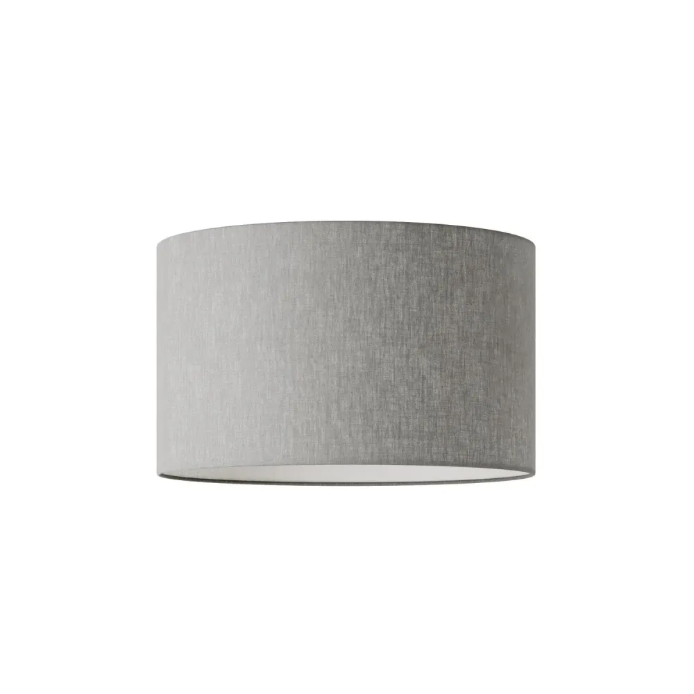Abat-jour Cylindre L en tissu avec douille E27 - Fabriqué en France - Camelot Gris