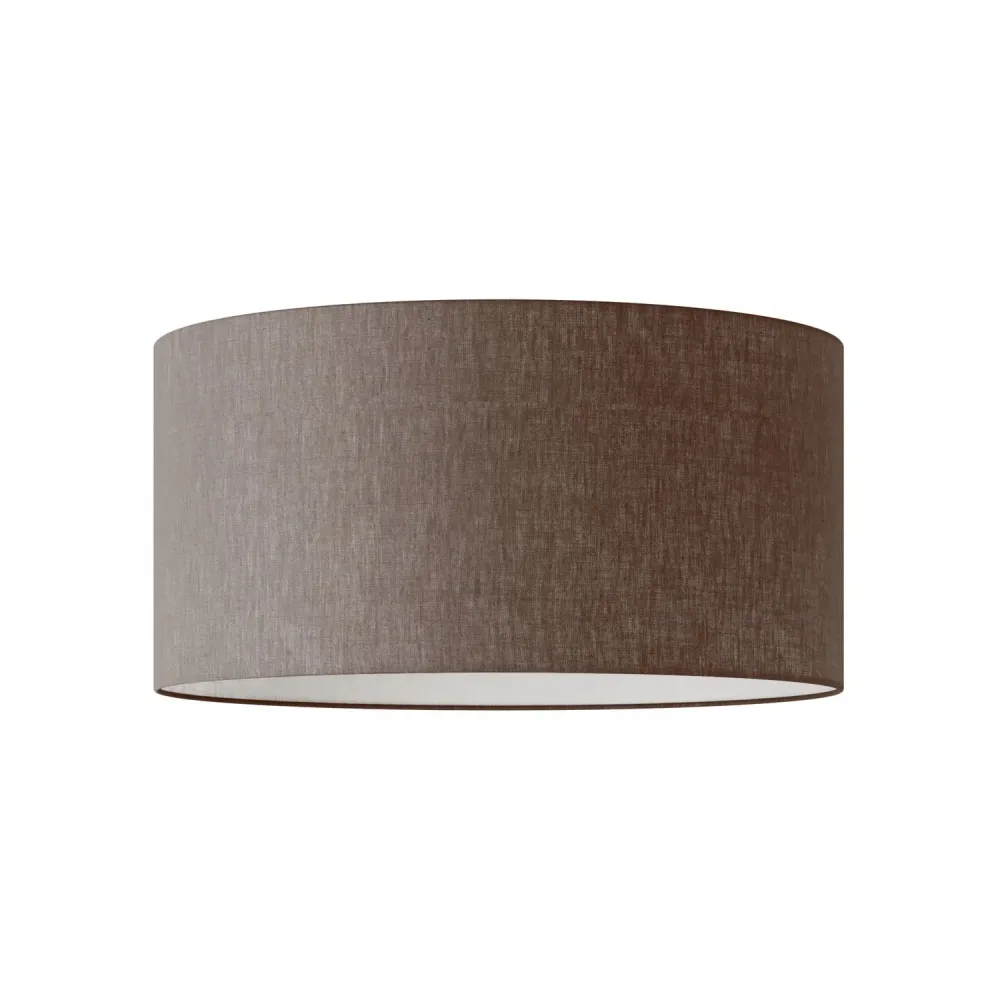 Abat-jour Cylindre XL en tissu avec douille E27 - Fabriqué en Italie - Camelot Marron