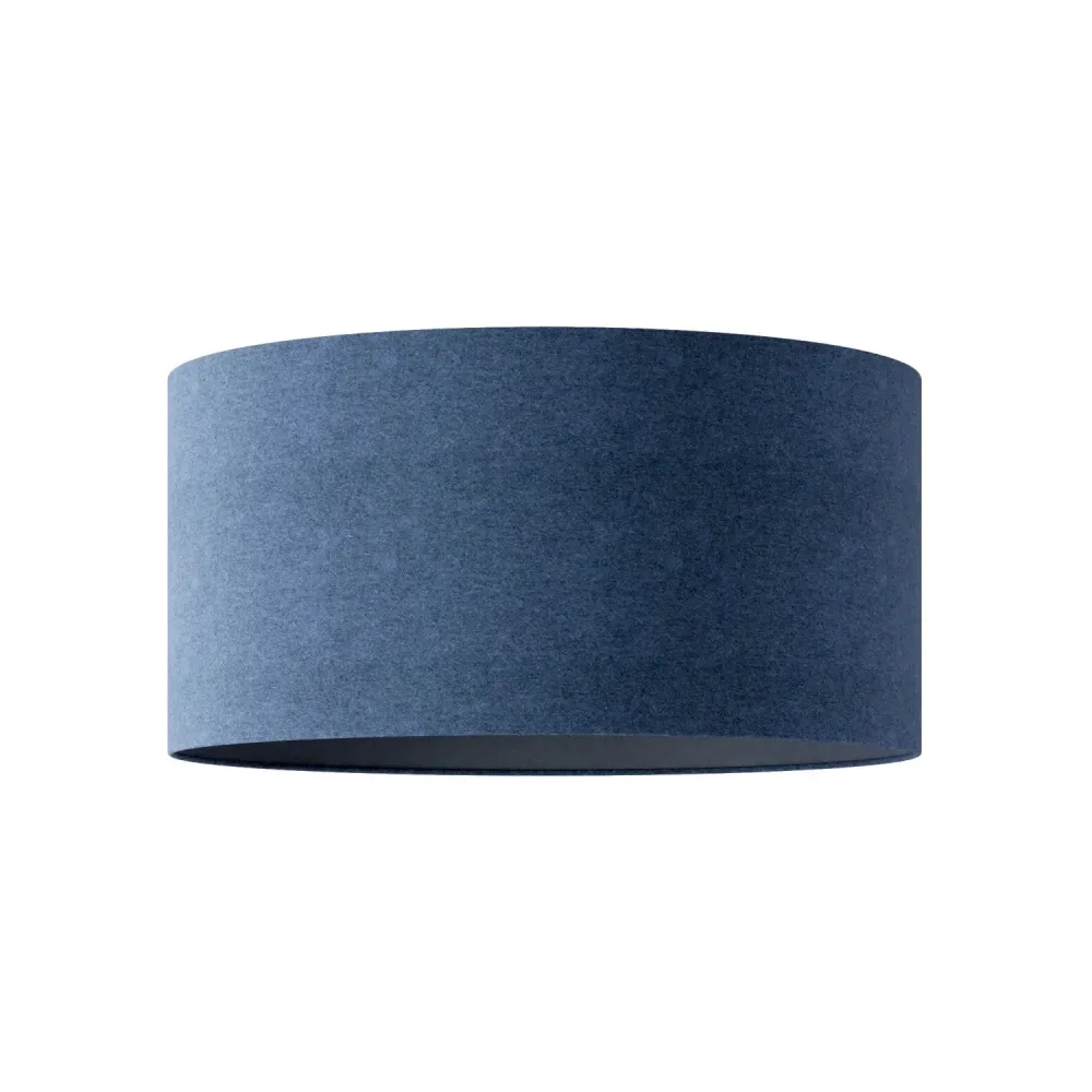 Abat-jour Cylindre XL en tissu avec douille E27 - Fabriqué en France - Laine Bleue