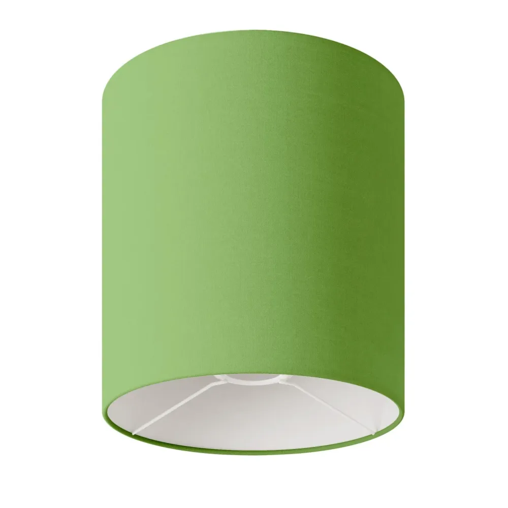 Abat-jour Cylindre M en tissu avec douille E27 - Fabriqué en Italie - Cinette Vert Pistache