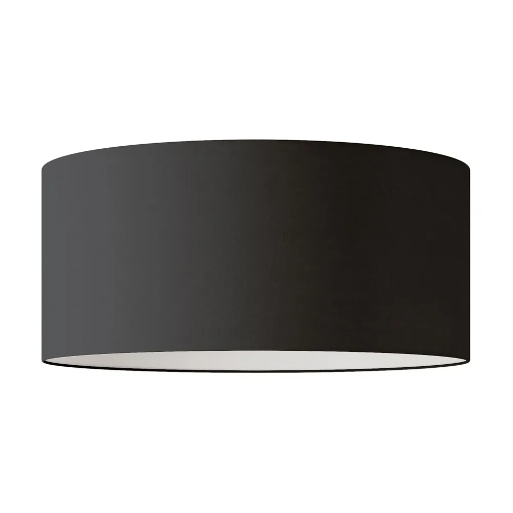 Abat-jour Cylindre XXL en tissu avec culot E27 - Fabriqué en Italie - Toile Anthracite