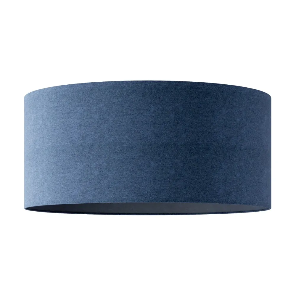 Abat-jour Cylindre XXL en tissu avec douille E27 - Fabriqué en Italie - Laine Bleue