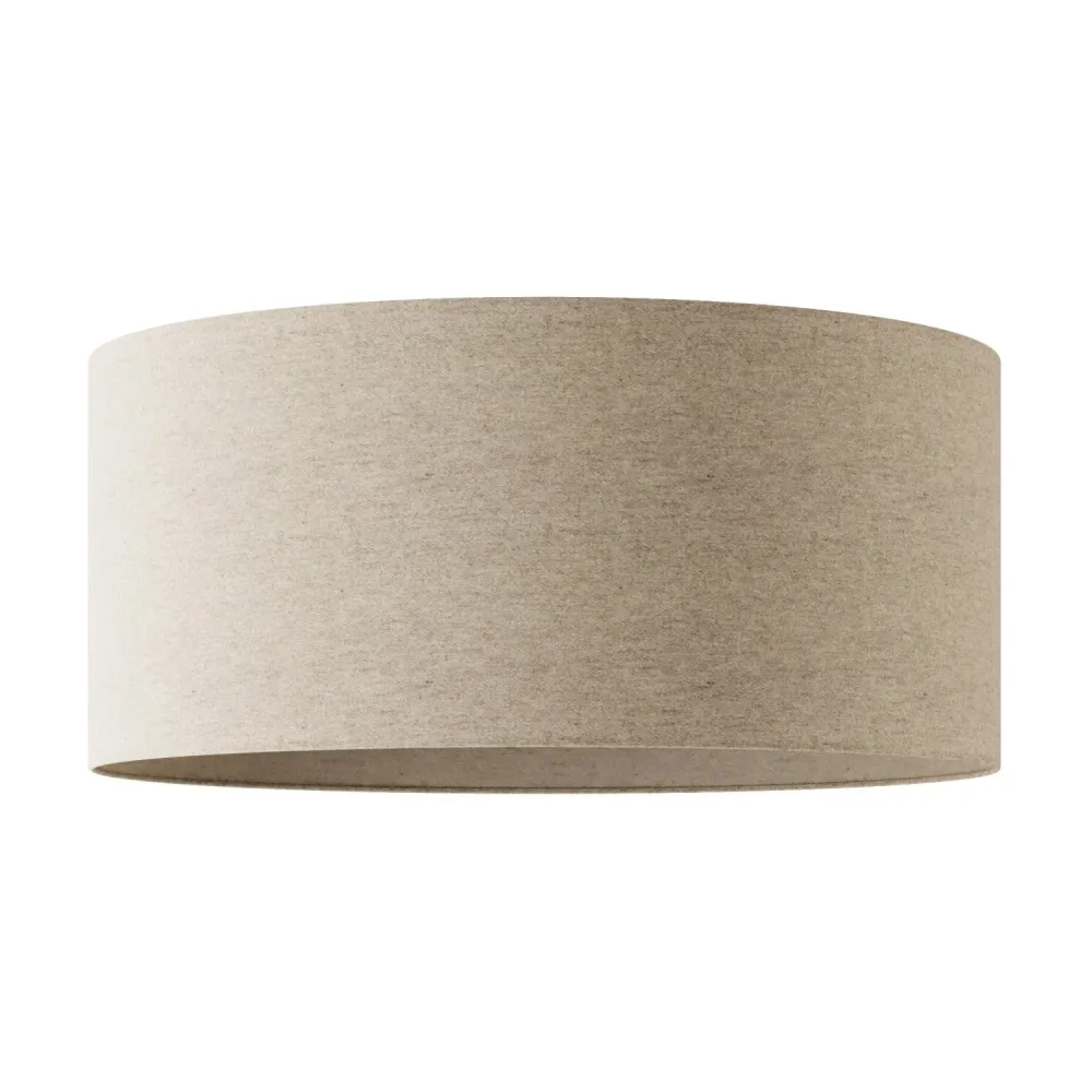 Abat-jour Cylindre XXL en tissu avec douille E27 - Fabriqué en Italie - Laine Beige