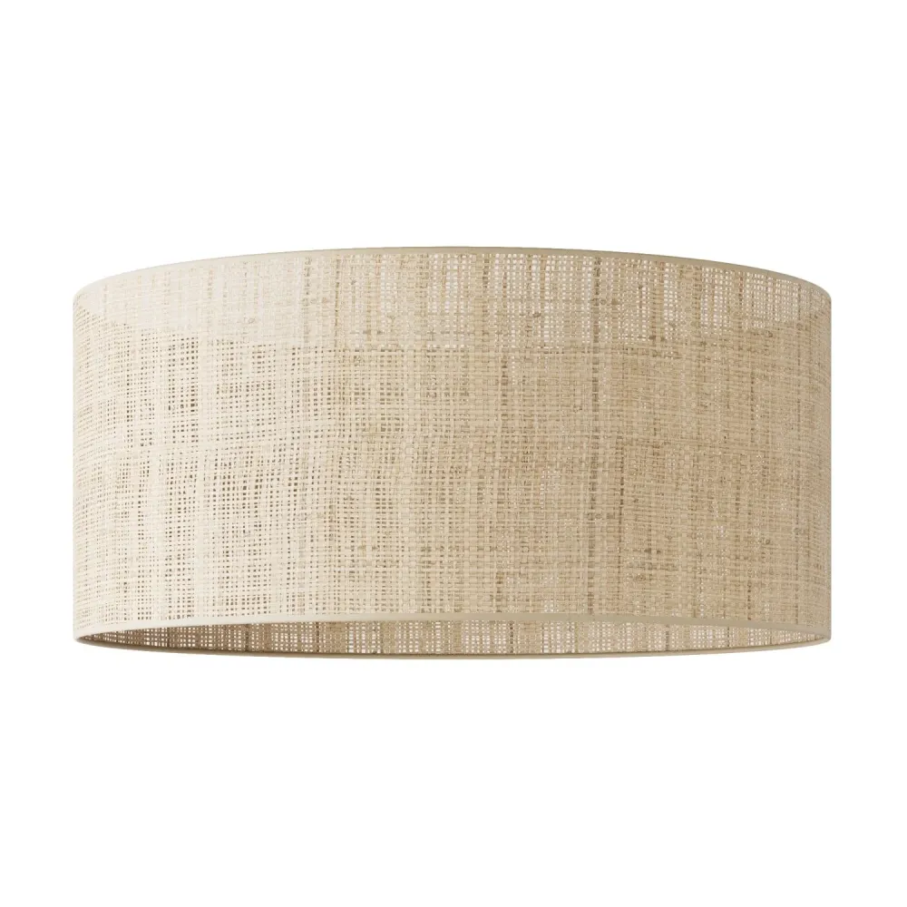 Abat-jour cylindre XXL en tissu avec douille E27 - Made Italy - Raphia