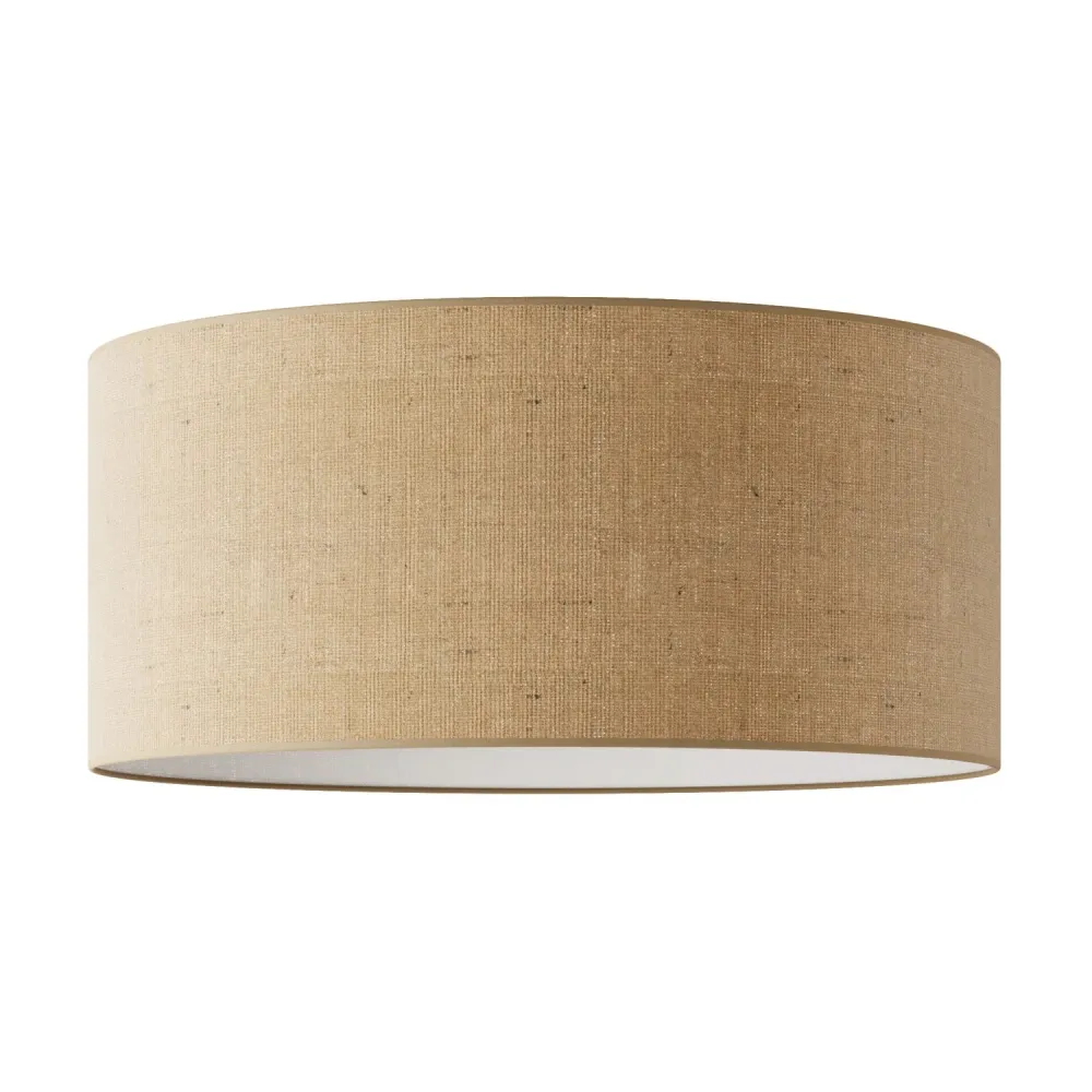 Abat-jour Cylindre XXL en tissu avec douille E27 - Made Italy - Jute Naturel