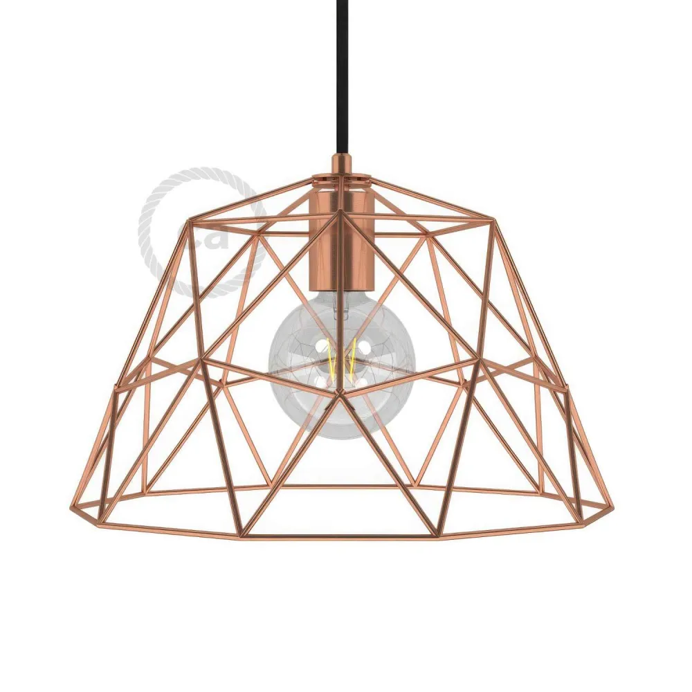 Abat-jour XL Dome en métal avec douille E27 - Cuivre