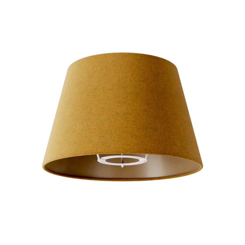 Abat-jour Empire S avec culot E27 pour lampe de table ou applique - Fabriqué en Italie - Laine Moutarde