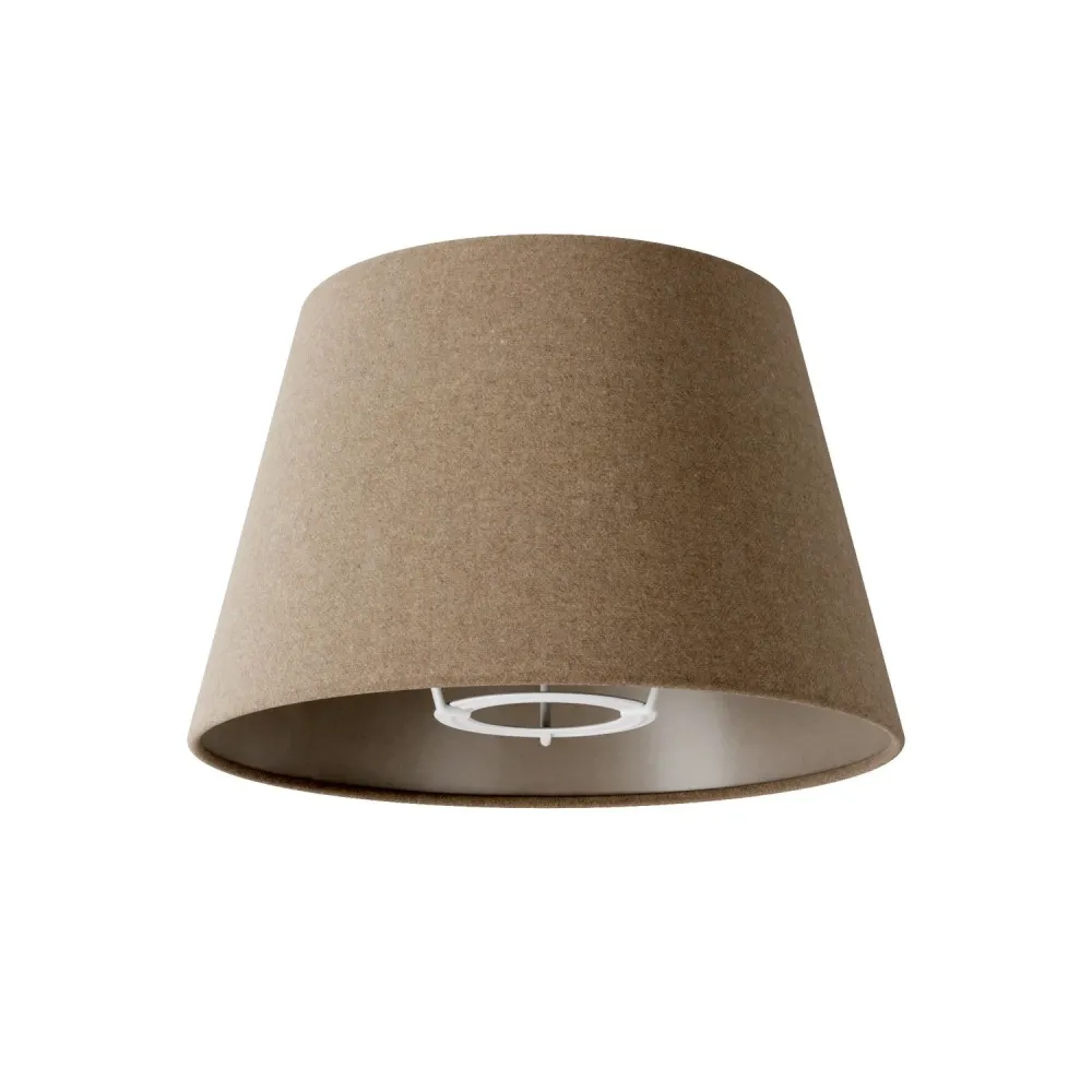 Abat-jour Empire S avec douille E27 pour lampe de table ou applique - Fabriqué en Italie - Laine Marron