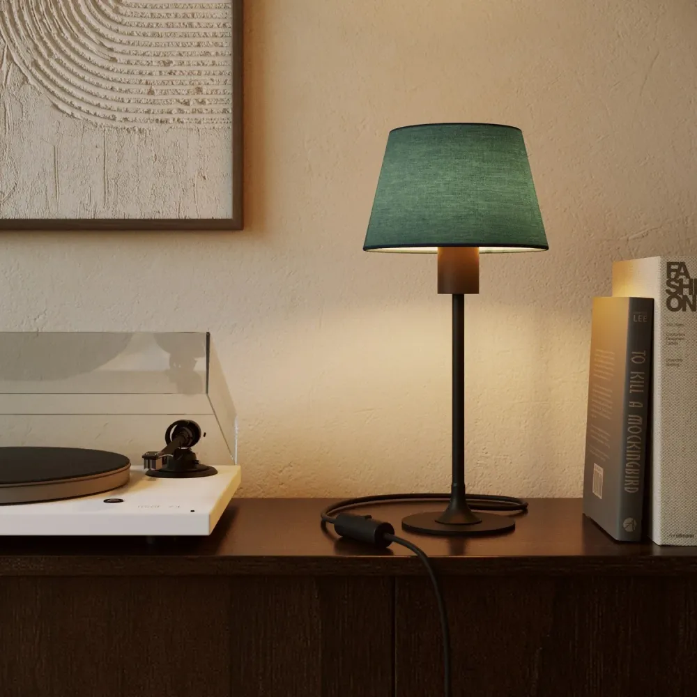 Abat-jour Empire S avec douille E27 pour lampe de table ou applique - Fabriqué en Italie - Teletta Bleu Severo