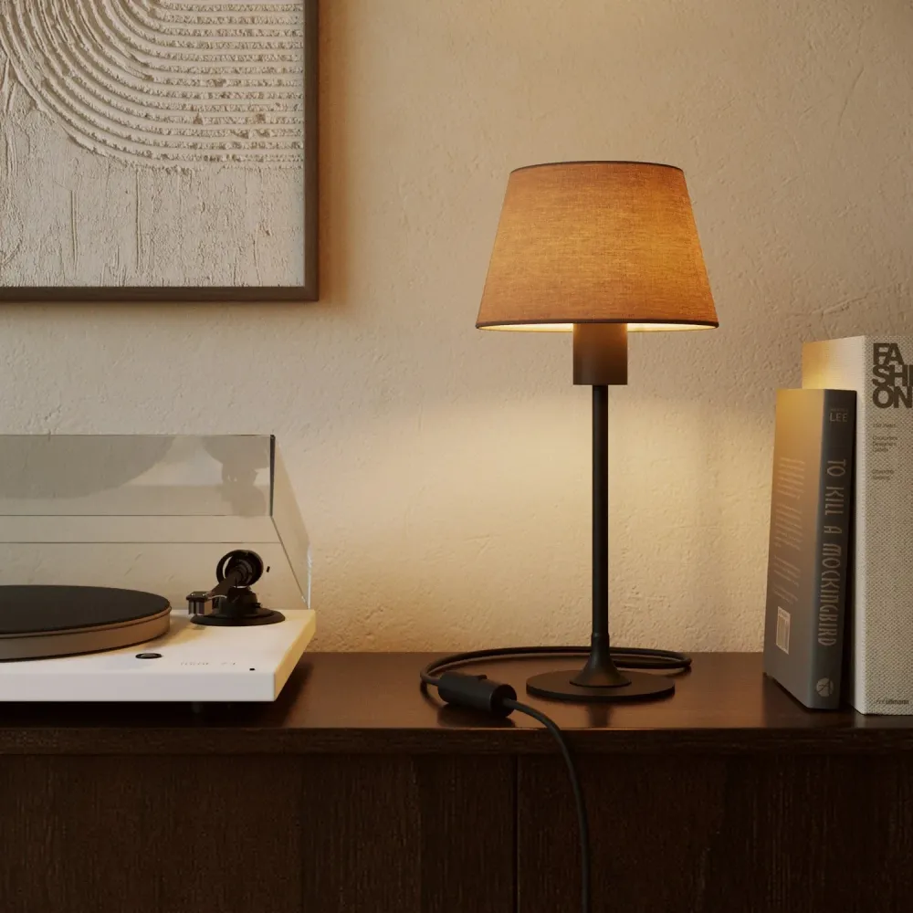 Abat-jour Impero S avec douille E27 pour lampe de table ou applique - Fabriqué en Italie - Arenal Cendre