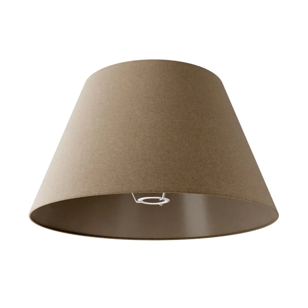 Abat-jour Impero L pour lampe de table ou applique avec douille E27 - Fabriqué en Italie - Laine Marron