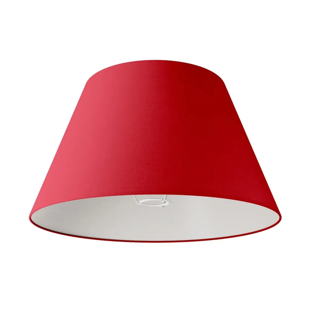 Abat-jour Impero L pour lampe de table ou applique avec douille E27 - Fabriqué en Italie - Toile Rouge