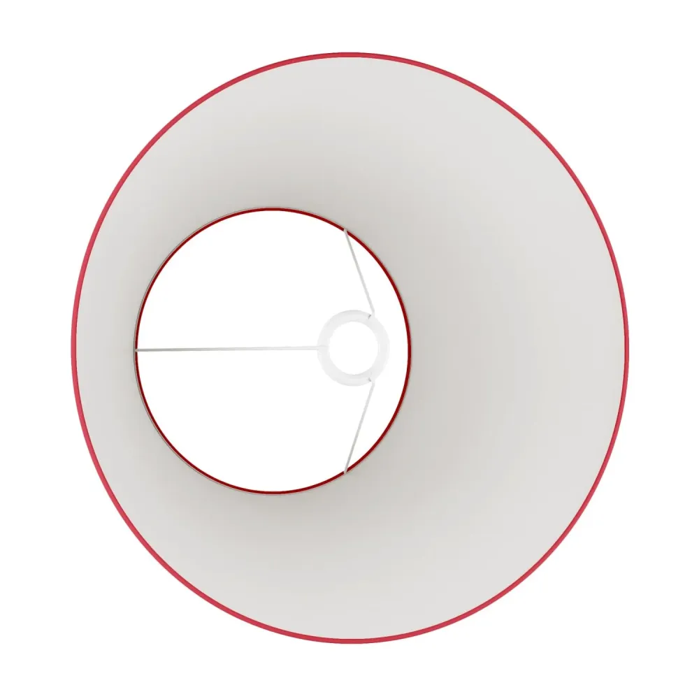 Abat-jour Impero L pour lampe de table ou applique avec douille E27 - Fabriqué en Italie - Toile Rouge