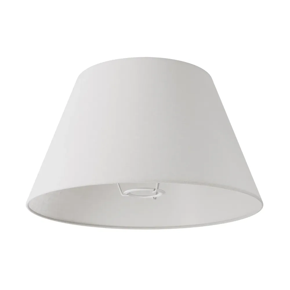 Abat-jour Impero M en tissu pour lampe de table ou applique avec fixation E27 - Fabriqué en Italie - Lin blanc brillant