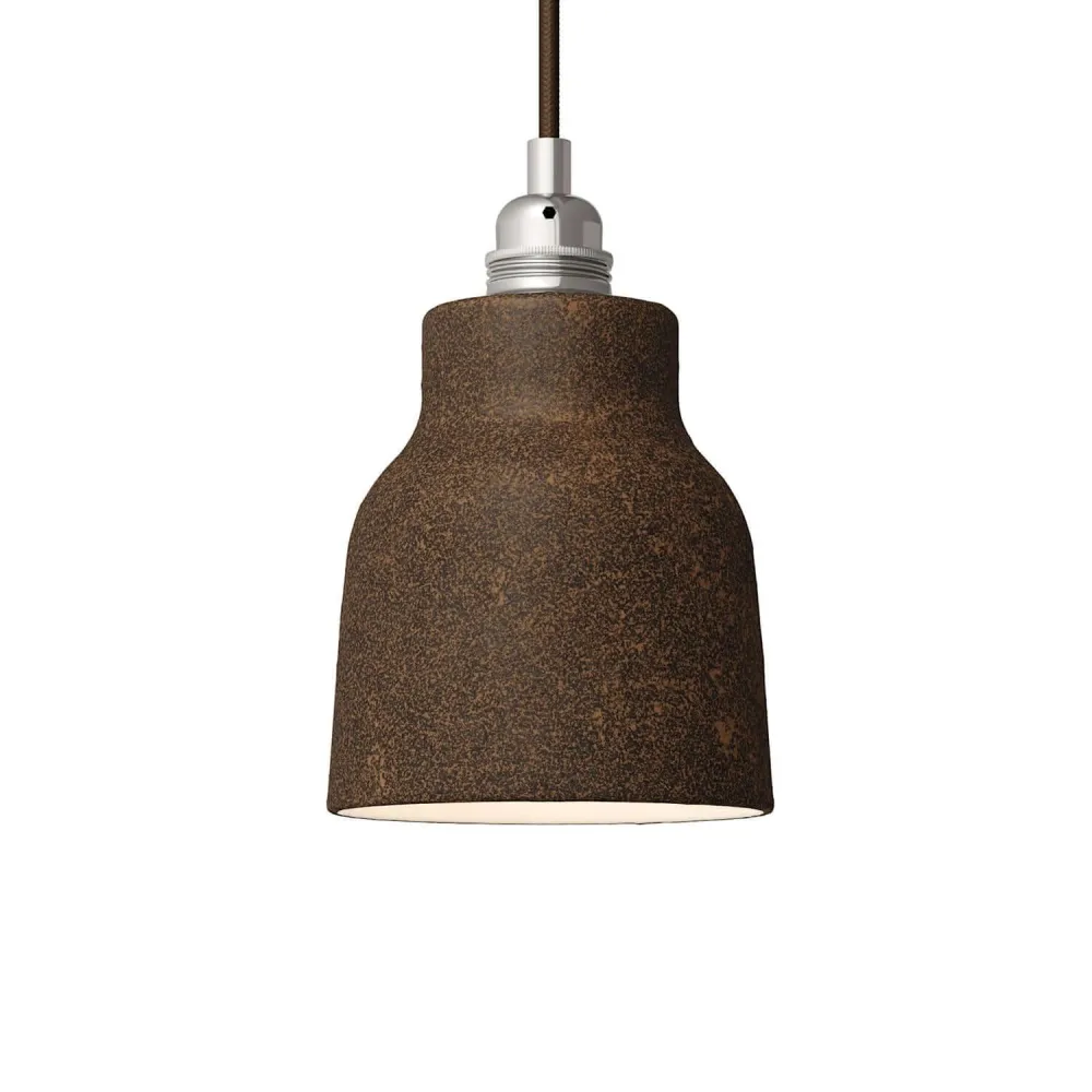 Abat-jour Vase en céramique, collection Materia - Fabriqué en Italie - Effet corten