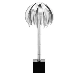 Abhika Lampe De Table Palmery Argentée | H 72 cm