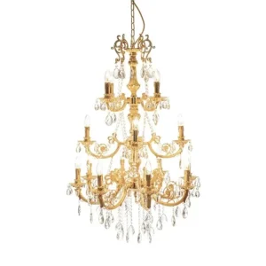 Abhika Lustre À 16 Flammes Chandelier Royal | H 120 cm