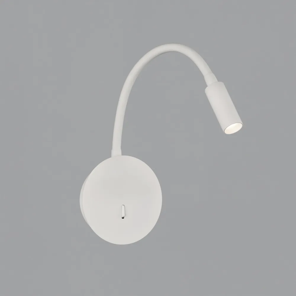 ACB Lyon Wall Light 16/3699 Textured White, 3W 3000K 285lm LED, CRI90, Integrated LED, switch, Adjustable A3699101B