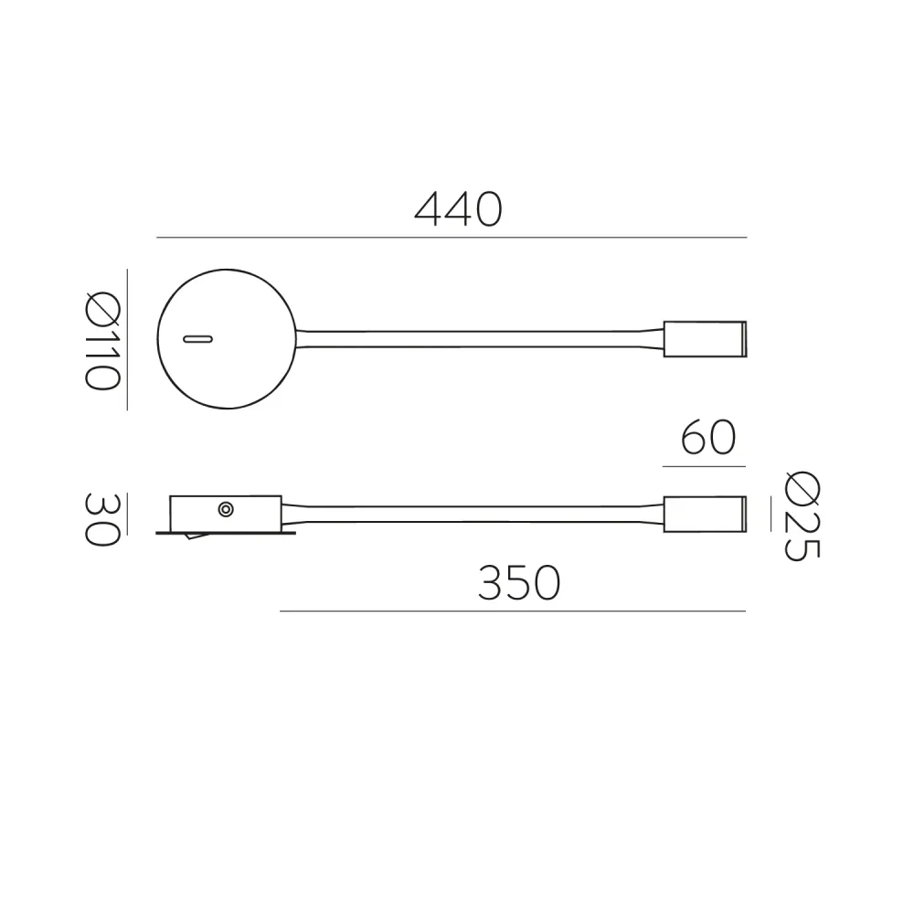 ACB Lyon Wall Light 16/3699 Textured White, 3W 3000K 285lm LED, CRI90, Integrated LED, switch, Adjustable A3699101B