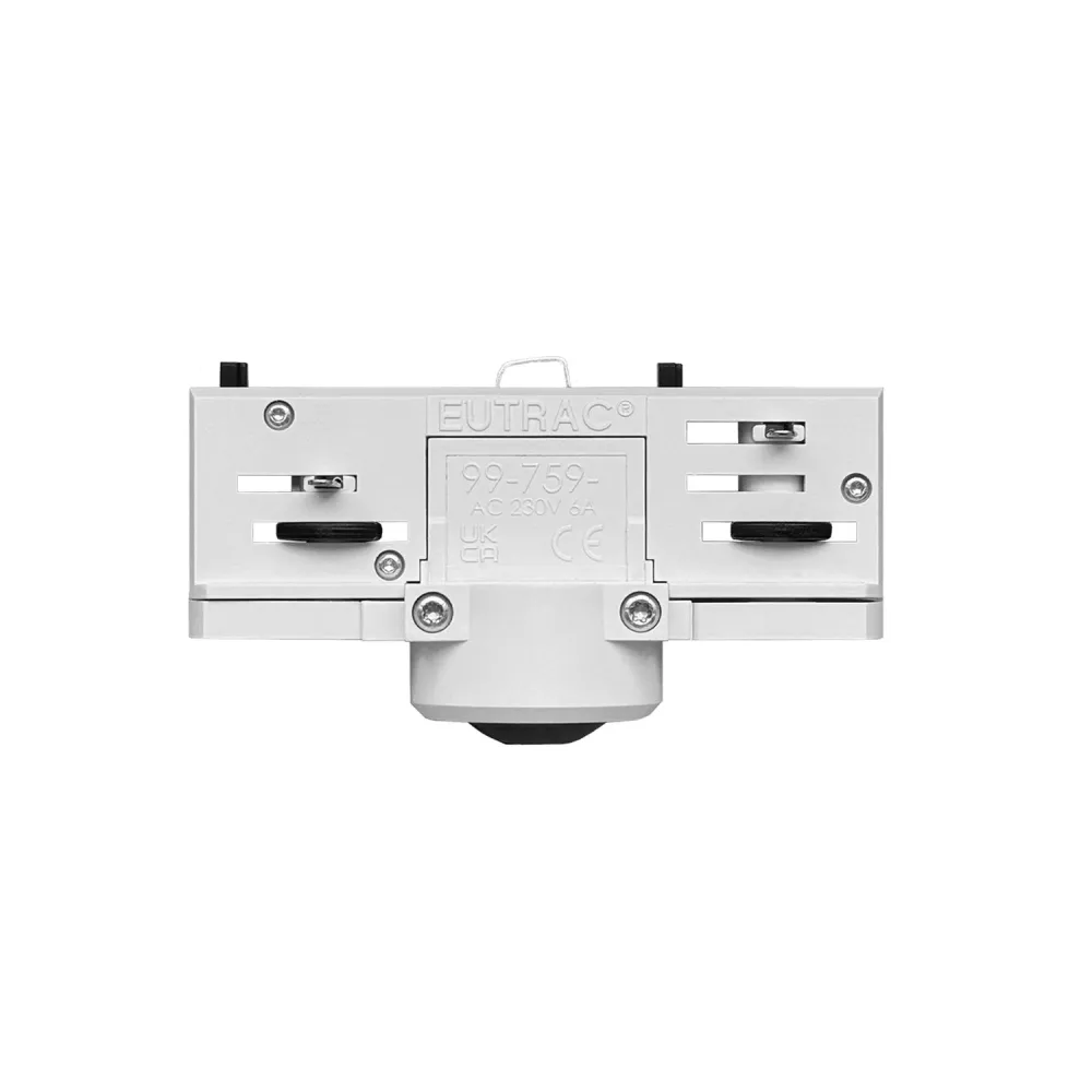 Adaptateur Eutrac blanc pour rail triphasé - pour extension ou articulation