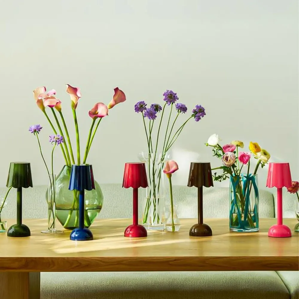 Addison Ross - Lampe de table LED en forme de coquille Saint-Jacques - Chocolat - 28 cm