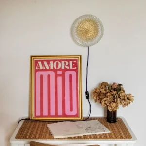 Suzette, l'applique ronde texturée en verre N°161 AELL