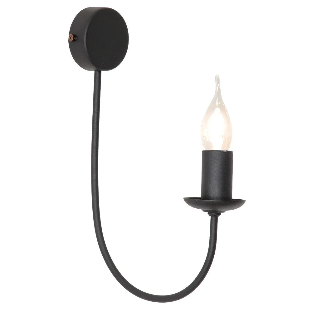 Applique murale Aldex Feb 1L, H 30 cm Black