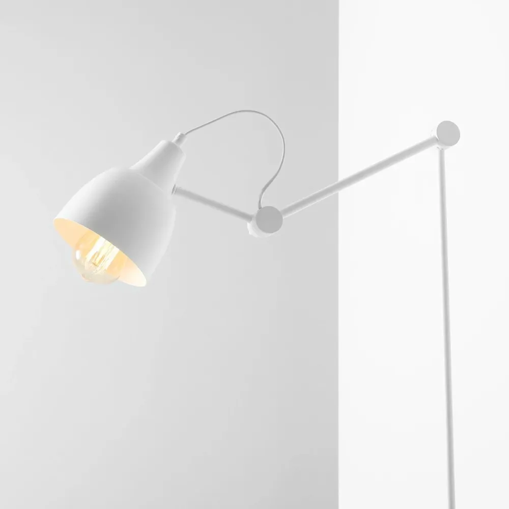 Applique murale de lecture pivotante Aldex Aida 1L, blanche, H 125 cm