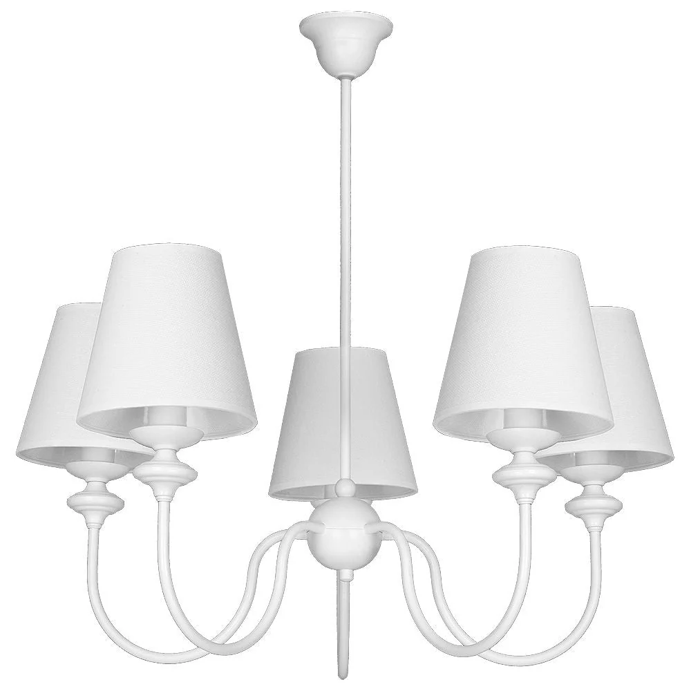 Lustre Aldex Rafaello 5L, blanc, diamètre 65 cm