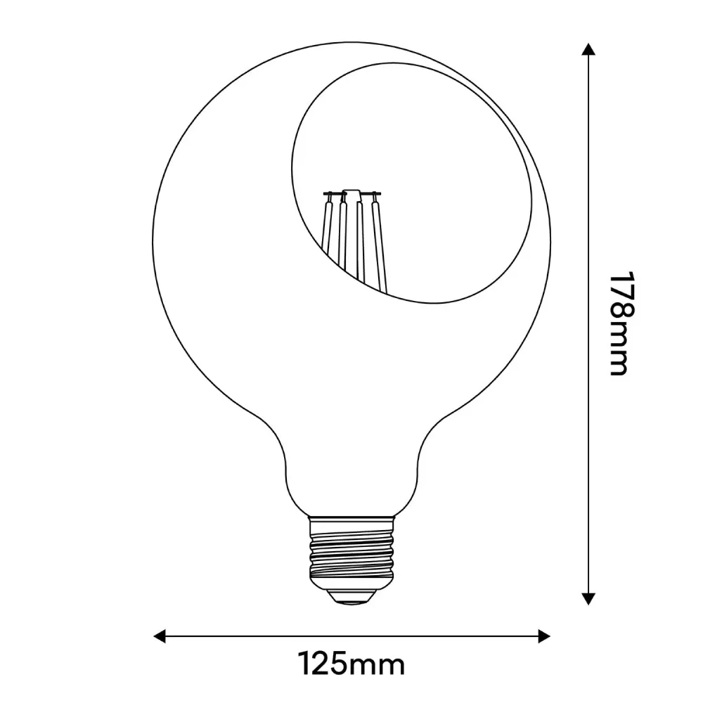 Ampoule LED Camo G125 4,8W 806Lm E27 2700K Variable - Rouge