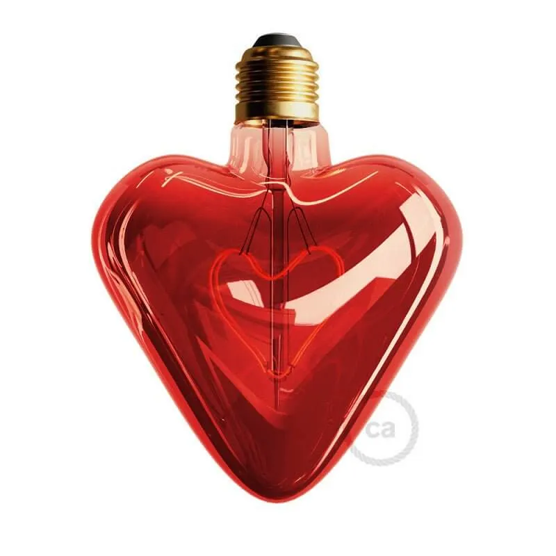 Ampoule LED Cœur Rouge 5W 150Lm E27 Décorative 2000K Dimmable