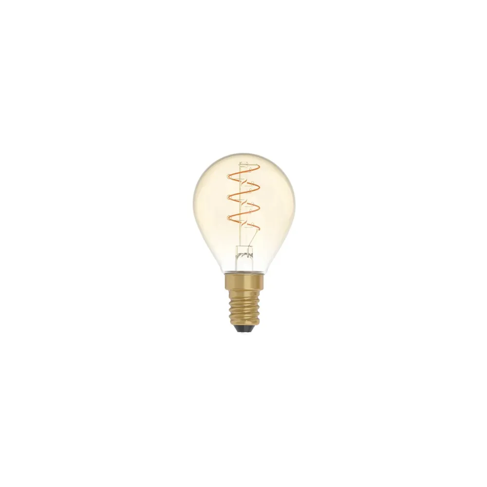 Ampoule LED Dorée Carbon Line filament spiralé Mini Globe G45 2,2W 136Lm E14 1800K Dimable - C02