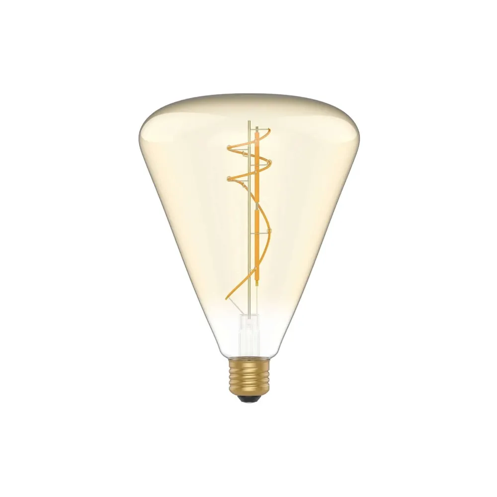 Ampoule LED dorée Cone 140 8,8W 806Lm E27 2200K dimmable - H06