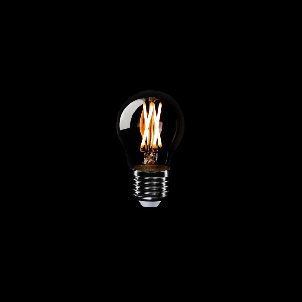 Ampoule LED à filament croisé Mini Globe G45 4,8W 400 lm E27 2200K dimmable - X01