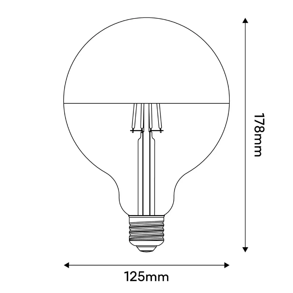 Ampoule LED Maria G125 4,8W 806Lm E27 2700K Variable - Jaune