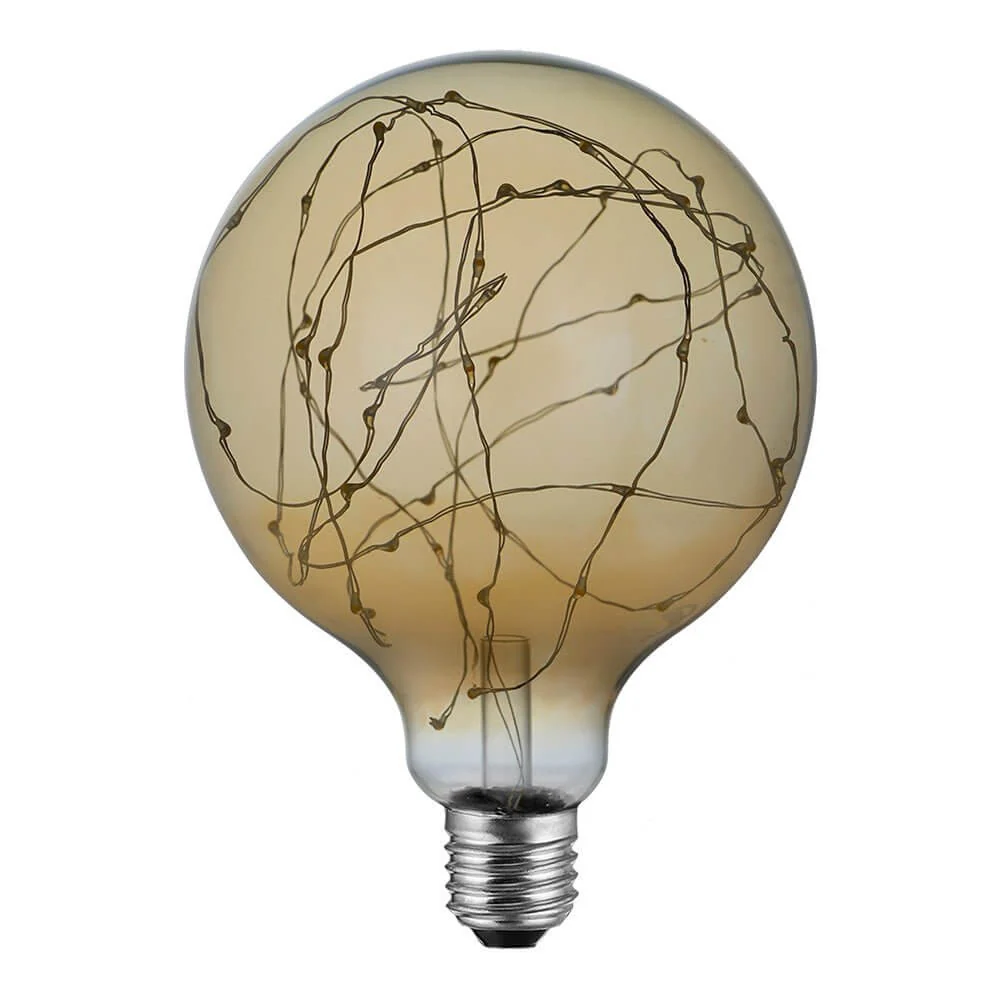 Ampoule LED Milleluci Dorée Globe G125 2W 40Lm E27 2000K
