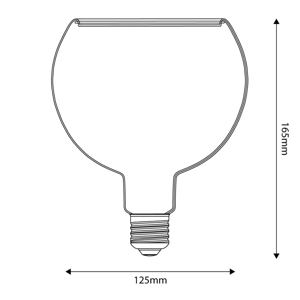 Ampoule LED Transparente Ghost Line CRI 90 G125 4,5W 300Lm E27 2200K Dimmable - G05